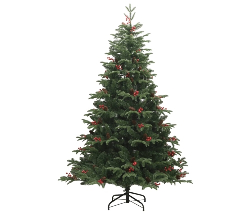 Árbol de Navidad artificial con piñas y bayas 240 cm