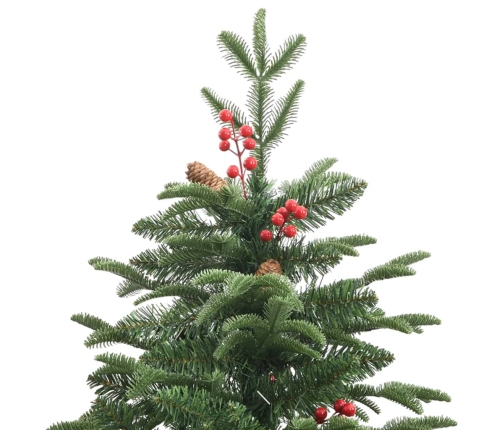 Árbol de Navidad artificial con piñas y bayas 240 cm