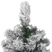 Árbol de Navidad artificial con bisagras y nieve flocada 120 cm