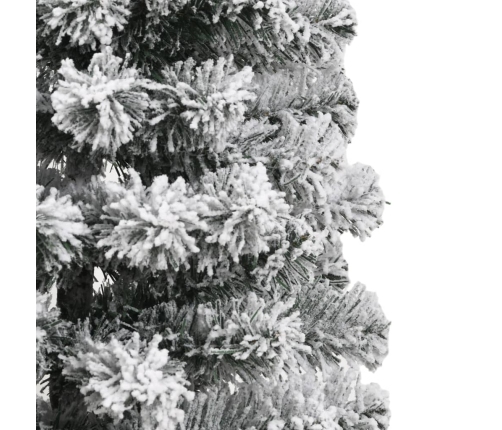 Árbol de Navidad artificial con bisagras y nieve flocada 120 cm