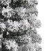 Árbol de Navidad artificial con bisagras y nieve flocada 150 cm