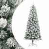 Árbol de Navidad artificial con bisagras y nieve flocada 180 cm