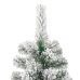 Árbol de Navidad artificial con bisagras y nieve flocada 180 cm