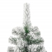 Árbol de Navidad artificial con bisagras y nieve flocada 240 cm