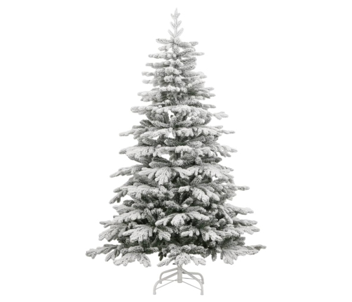 Árbol de Navidad artificial con bisagras y nieve flocada 180 cm