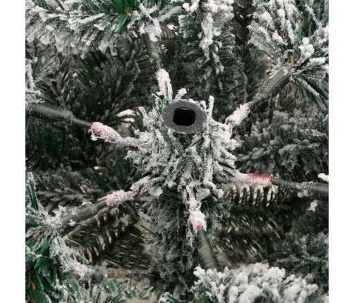 Árbol de Navidad artificial con bisagras y nieve flocada 240 cm