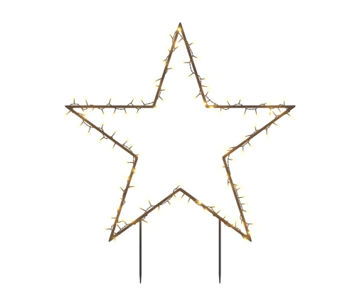 Estrella de luz decorativa Navidad con estacas 115 LED 85 cm