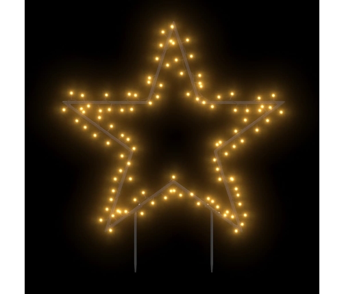 Estrella de luz decorativa Navidad con estacas 115 LED 85 cm