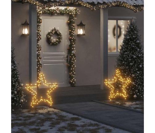 Estrella de luz decorativa Navidad con estacas 115 LED 85 cm