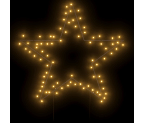 Estrella de luz decorativa Navidad con estacas 80 LED 60 cm