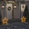 Estrella de luz decorativa Navidad con estacas 80 LED 60 cm