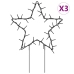 Estrella de luz decorativa Navidad con estacas 50 LED 29 cm