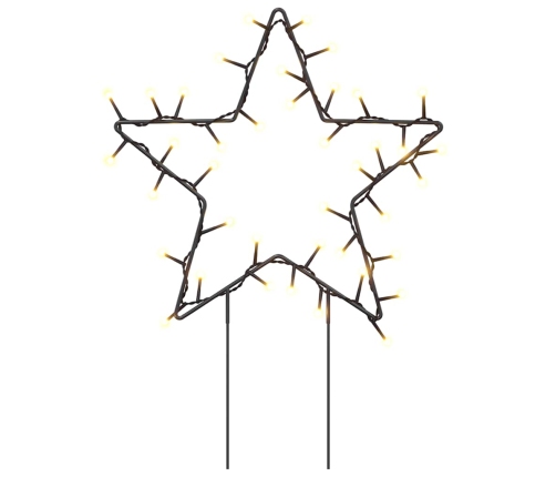 Estrella de luz decorativa Navidad con estacas 50 LED 29 cm