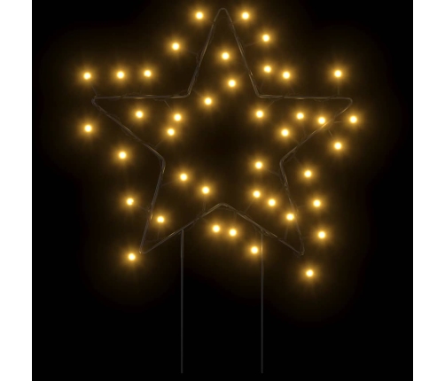 Estrella de luz decorativa Navidad con estacas 50 LED 29 cm