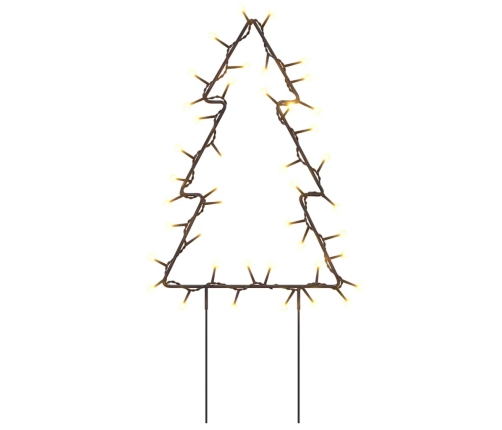 Árbol de Navidad lde uces con estacas 3 uds 50 LED 30 cm