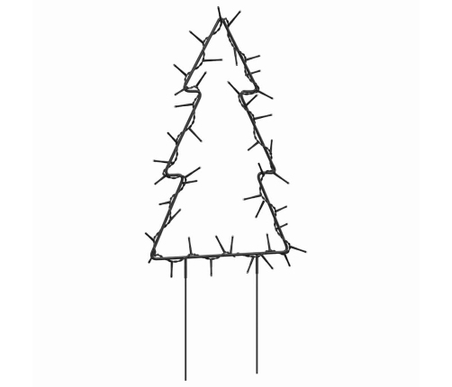 Árbol de Navidad lde uces con estacas 3 uds 50 LED 30 cm