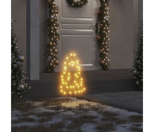 Árbol de Navidad lde uces con estacas 3 uds 50 LED 30 cm