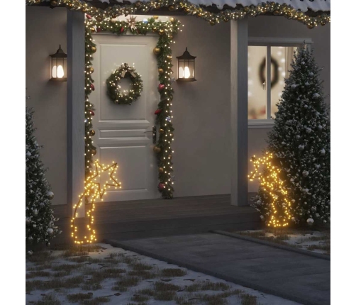 Estrella fugaz de luces Navidad con estacas 115 LED 89 cm