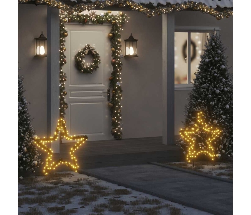 Estrella de luz decorativa Navidad con estacas 115 LED 85 cm