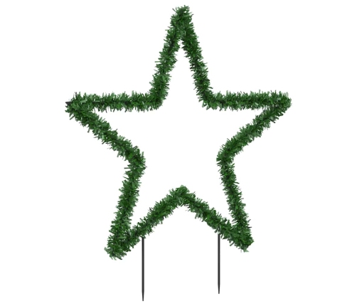 Estrella de luz decorativa Navidad con estacas 80 LED 60 cm