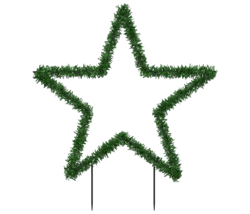 Estrella de luz decorativa Navidad con estacas 80 LED 60 cm