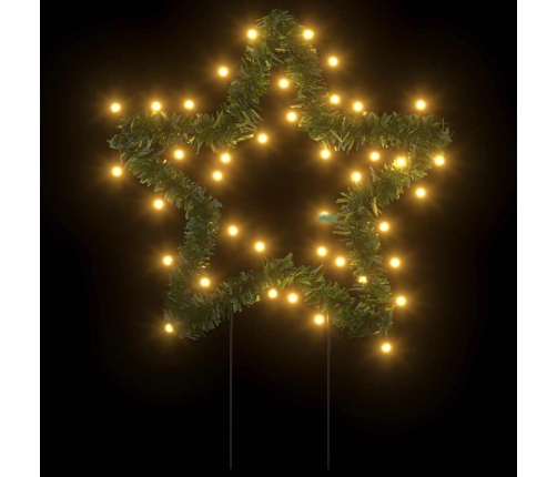 Estrella de luz decorativa Navidad con estacas 50 LED 29 cm