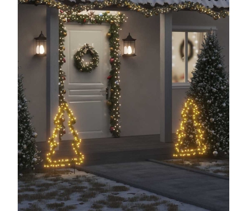 Árbol de Navidad luces decorativas con estacas 115 LED 90 cm