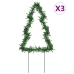 Árbol de Navidad lde uces con estacas 3 uds 50 LED 30 cm