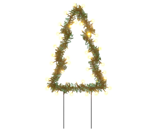 Árbol de Navidad lde uces con estacas 3 uds 50 LED 30 cm