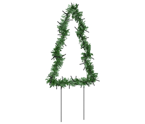 Árbol de Navidad lde uces con estacas 3 uds 50 LED 30 cm