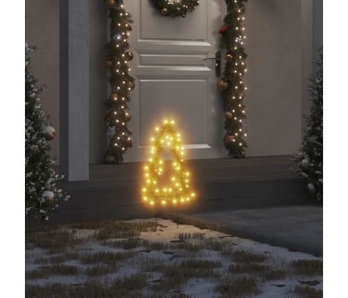 Árbol de Navidad lde uces con estacas 3 uds 50 LED 30 cm