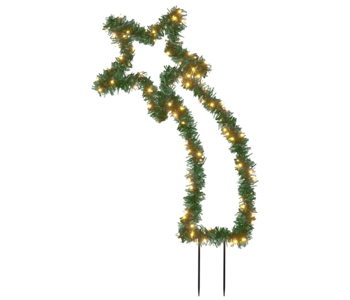 Estrella fugaz de luces Navidad con estacas 115 LED 89 cm