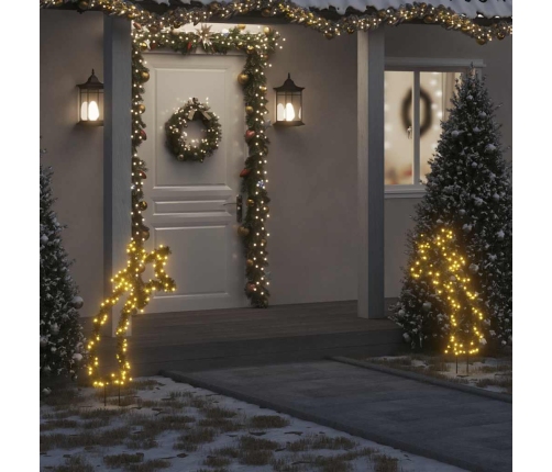 Estrella fugaz de luces Navidad con estacas 115 LED 89 cm