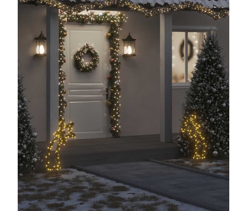 Estrella fugaz de luces Navidad con estacas 80 LED 62 cm