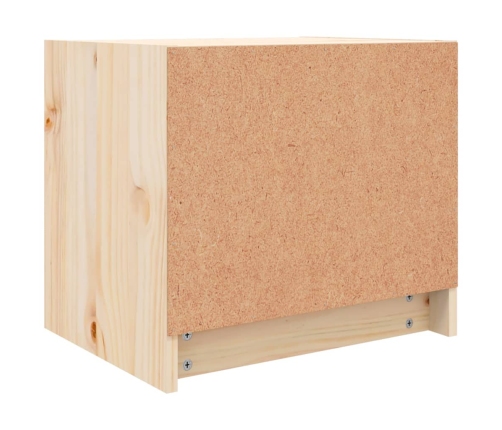 Mesita de noche madera maciza de pino 40x31x35,5 cm