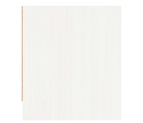 Mesita de noche madera maciza de pino blanco 40x31x35,5 cm