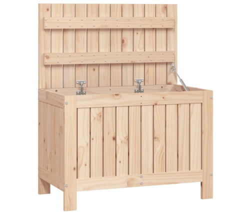 Caja de almacenaje jardín madera maciza de pino 76x42,5x54 cm