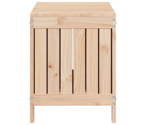 Caja de almacenaje jardín madera maciza de pino 76x42,5x54 cm