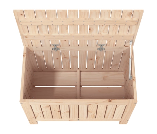 Caja de almacenaje jardín madera maciza de pino 76x42,5x54 cm