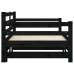 Sofá cama nido madera maciza de pino negro 90x190 cm