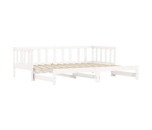 vidaXL Sofá cama nido madera maciza de pino blanco 90x200 cm