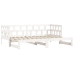Sofá cama nido sin colchón madera maciza blanco 90x190 cm