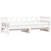 Sofá cama nido sin colchón madera maciza blanco 90x190 cm
