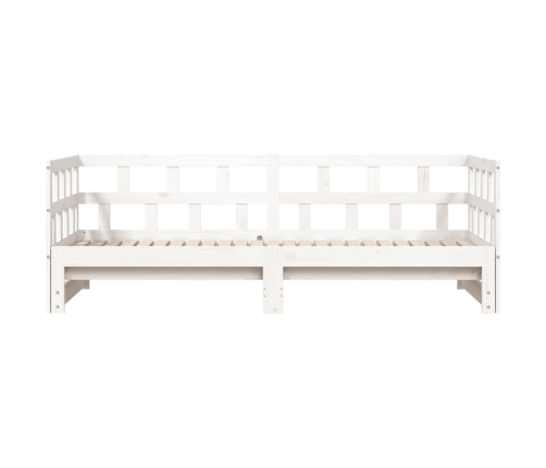 Sofá cama nido sin colchón madera maciza blanco 90x190 cm