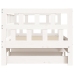 Sofá cama nido sin colchón madera maciza blanco 90x190 cm