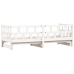 Sofá cama nido sin colchón madera maciza blanco 90x190 cm