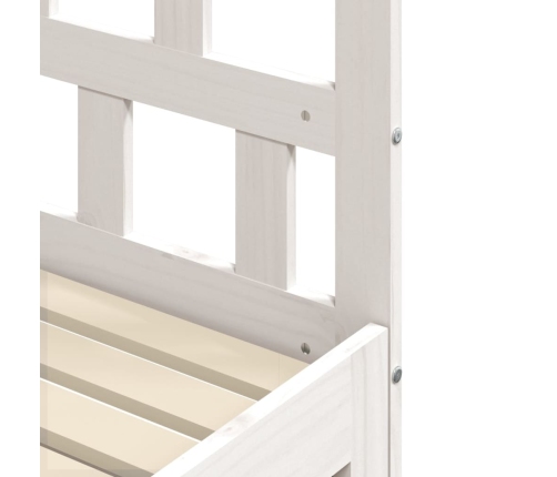 Sofá cama nido sin colchón madera maciza blanco 90x190 cm