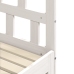 Sofá cama nido sin colchón madera maciza blanco 90x190 cm