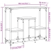 Mesa consola de madera de ingeniería negra 89,5x28x76 cm