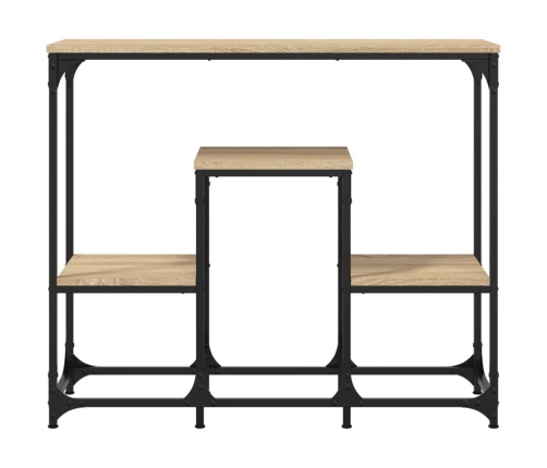 Mesa consola de madera de ingeniería roble Sonoma 89,5x28x76 cm